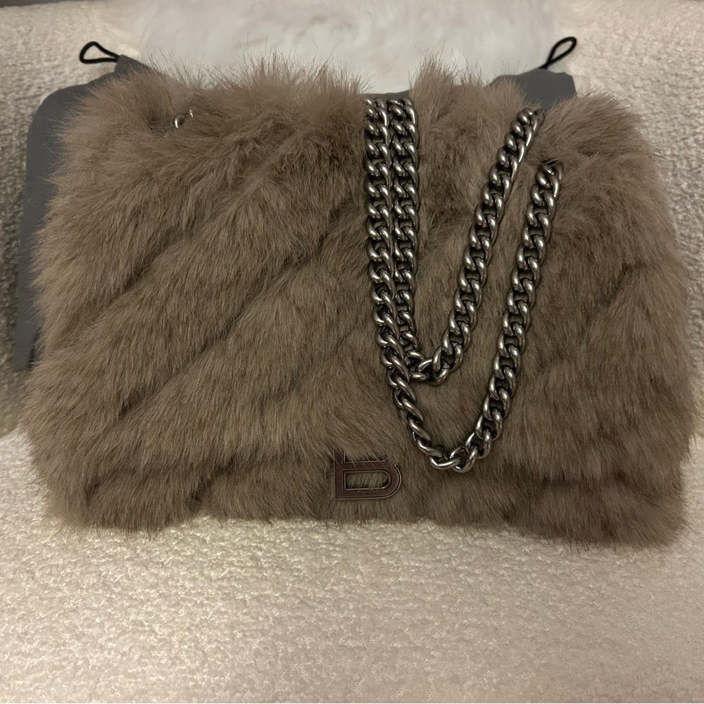 Balenciaga Crush Chain Faux Fur Bag